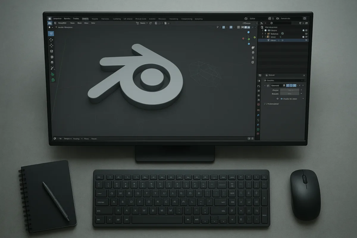Blender 3D Logo Topology and Mesh Optimization Techniques