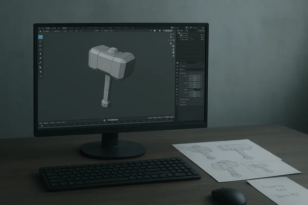 Create Game Asset in Blender: Modeling, Topology, and Export